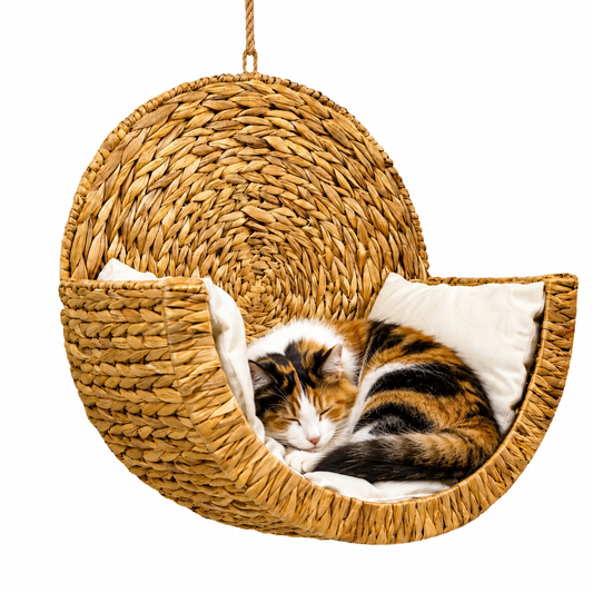 Whiskerly™ – Handwoven Cat Bed