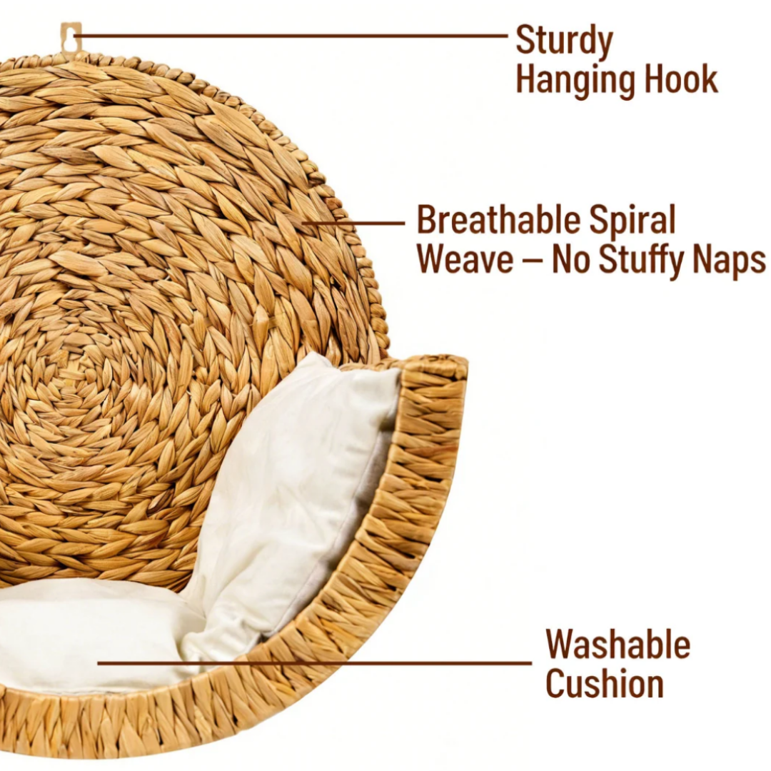 Whiskerly™ – Handwoven Cat Bed